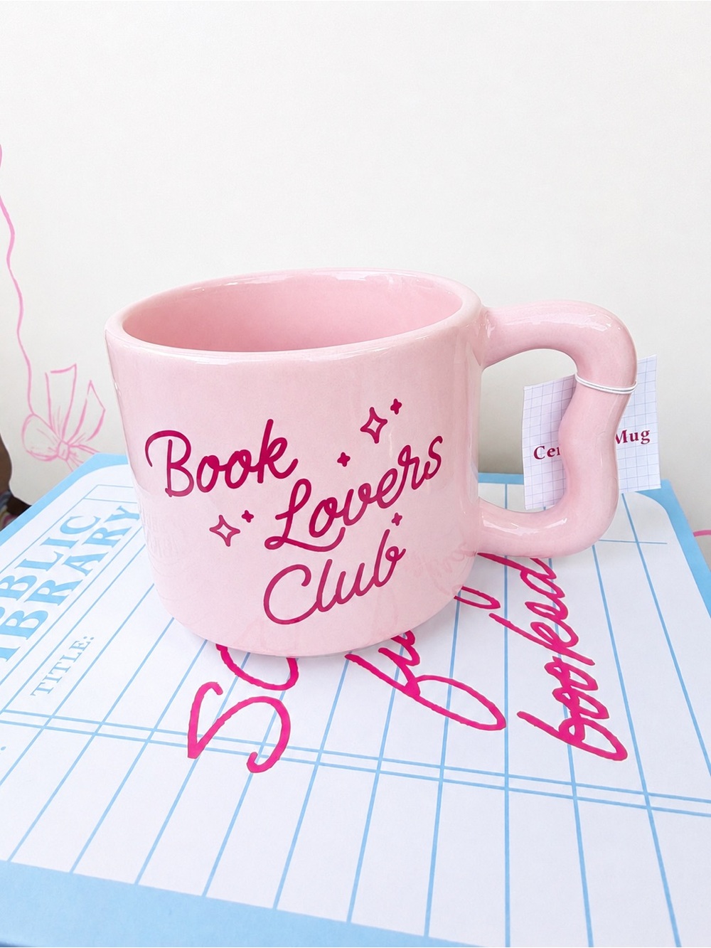Target Book Lovers Club Pink Ceramic Mug